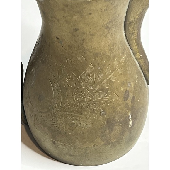 Vintage Middle Eastern Brass Dallah Coffee Tea Pot 12" Tall - Picture 6 of 10